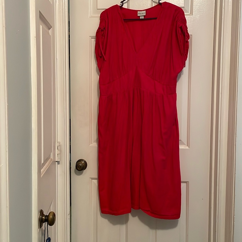 Ava & Viv Red Pocket Dress